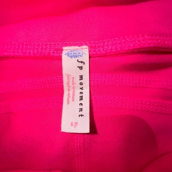 Free People Movement hot pink biker baby shorts‎ small - Picture 3 of 5